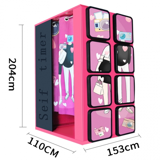 Hot Sale Selfie Photo Booth/Printer Digital Self Service Coin Operated Photobooth/Customized Vending Machine Equipment