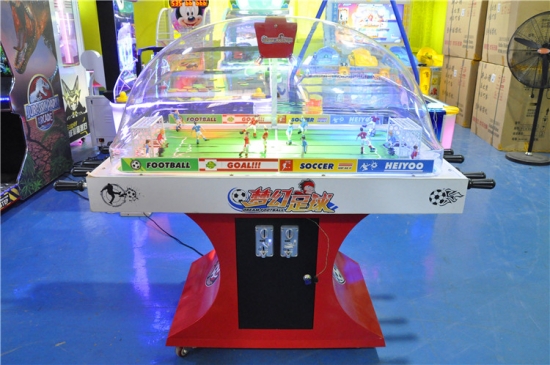 2 players table football boiling soccer ticket game machine